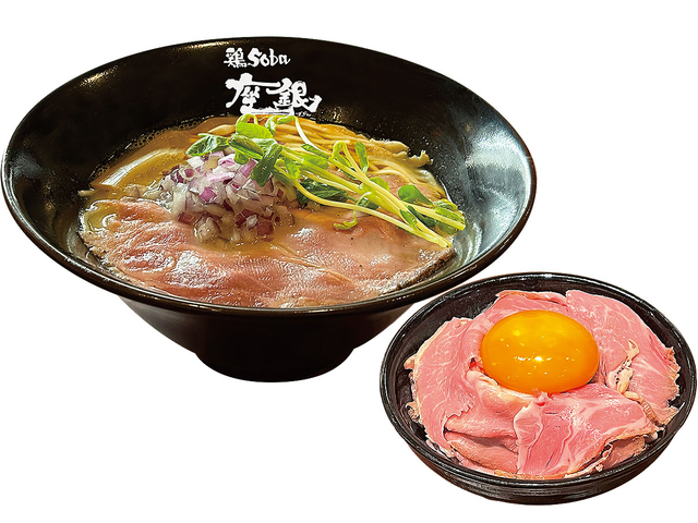 濃厚鶏白湯ラーメン& レアチャーシュー丼セット/西宮名塩SA【上り】