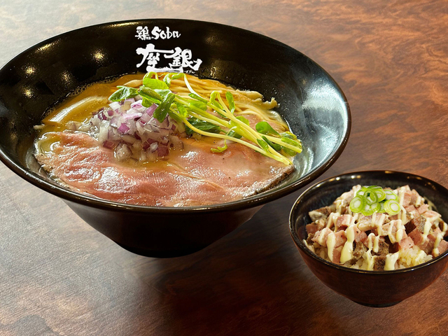 濃厚鶏白湯ラーメン＆黒胡椒香る豚マヨ丼セット/西宮名塩SA【上り】