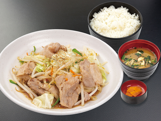肉野菜炒め定食(120g)/福島松川PA【下り】